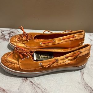 Vans Shoes Casual Womens 10.5 Orange Boat Shoes